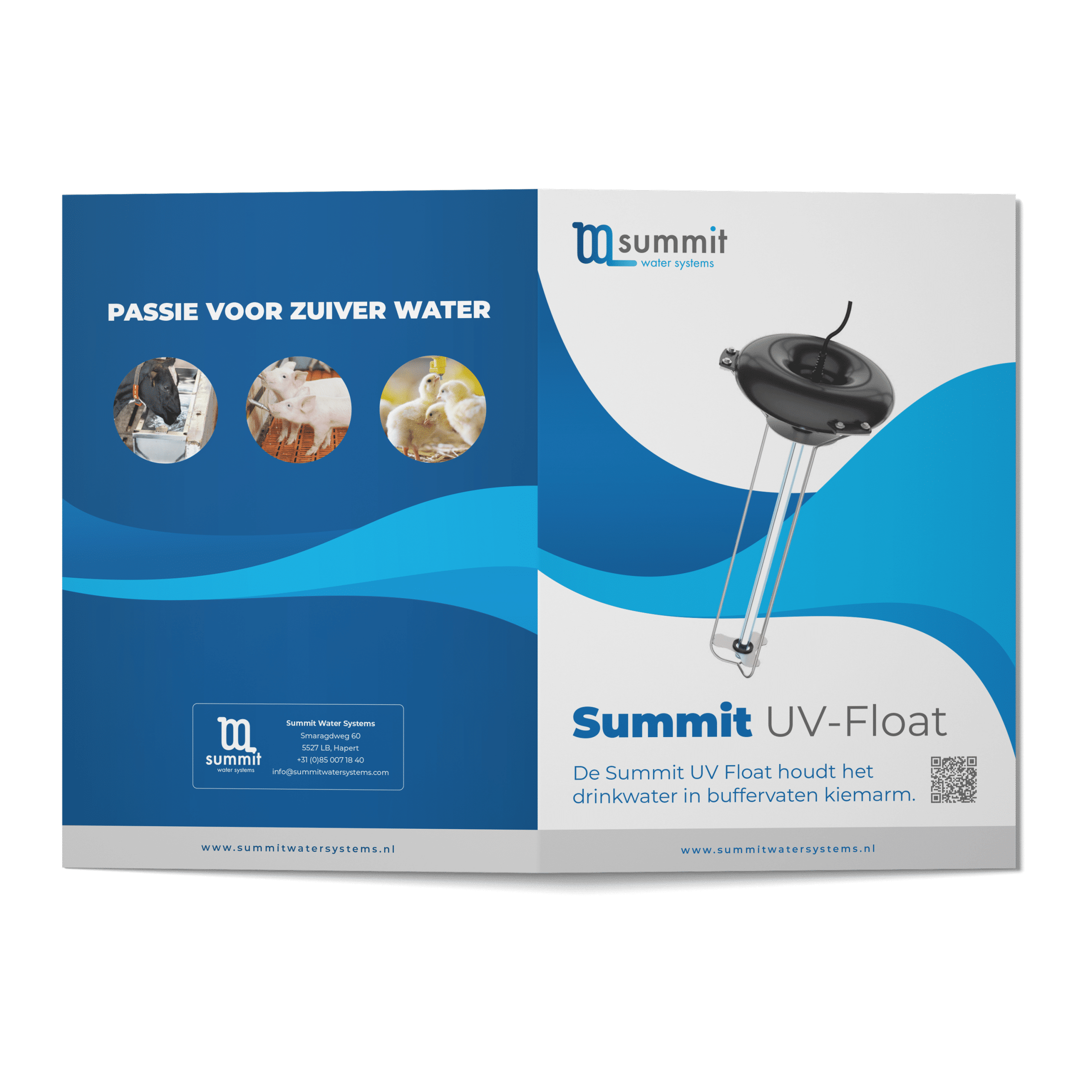 Mockup product brochure Summit_UV Float_Enkel
